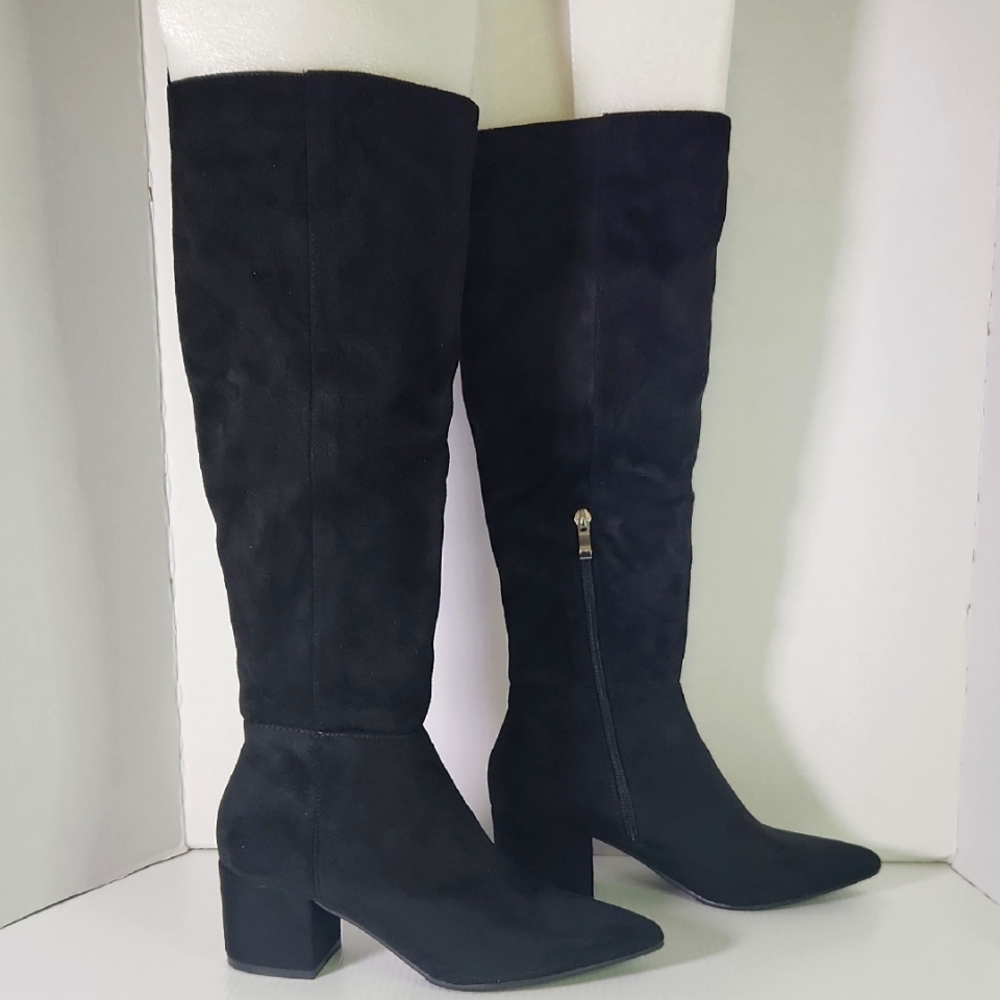 Elegant Black Knee-High Women's Boots 8